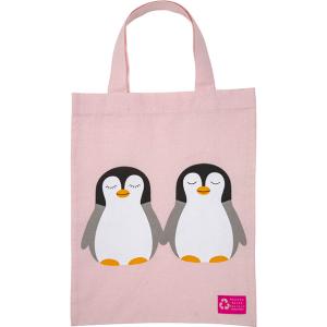 Organic pink penguin kids totebag at Dingle Oceanworld aquarium gift shop