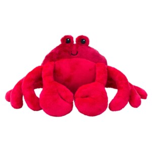 eco-friendly red crab soft toy made with oeko certified fabric at dingle oceanworld