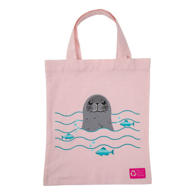 Organic seal kids totebag at Dingle Oceanworld aquarium gift shop