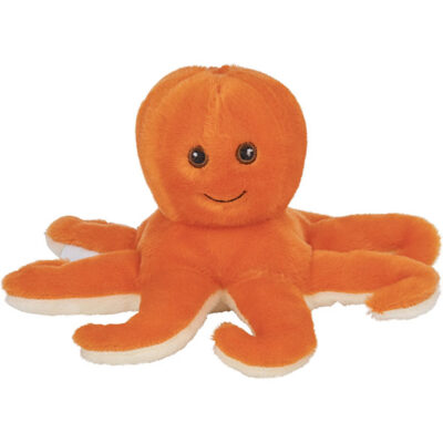 Re-pets orange octopus plush at Dingle Oceanworld aquarium gift shop