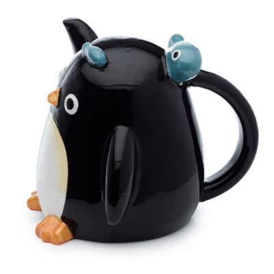 Penguin upside down mug at Dingle Oceanworld aquarium gift shop