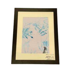 Penguin art made by penguins at Dingle Oceanworld Aquarium