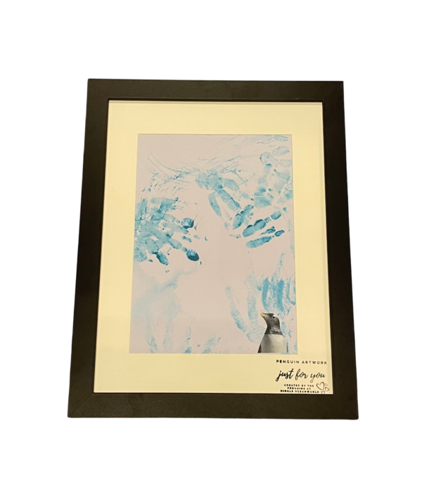 Penguin art made by penguins at Dingle Oceanworld Aquarium