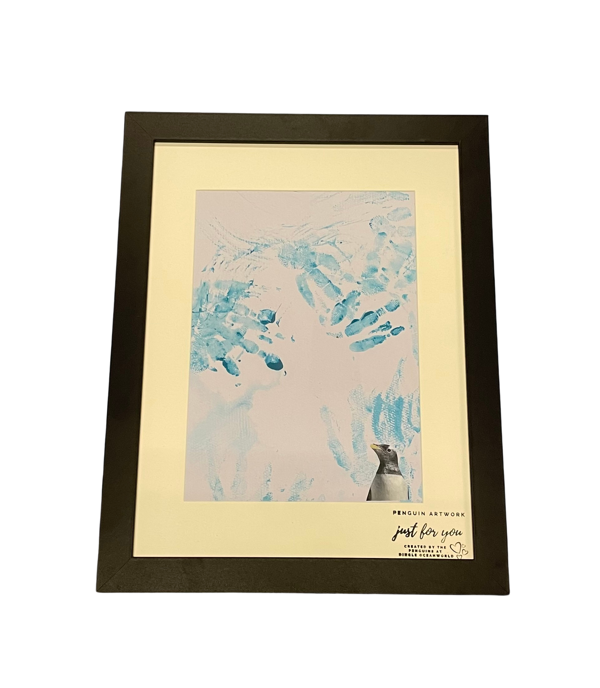 Penguin art made by penguins at Dingle Oceanworld Aquarium