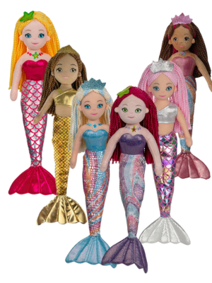 Nature planet range of mermaid plush doll soft toys at dingle oceanworld aquarium gift shop