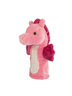A bright pink seahorse made from recycled materials, by Nature Planet